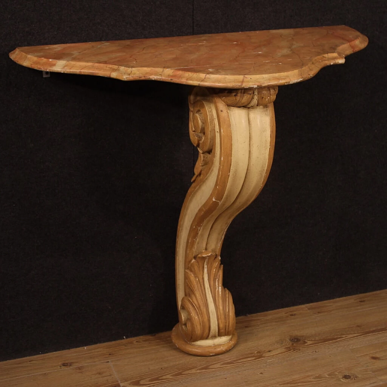 Lacquered and painted Italian consolle table 1128174