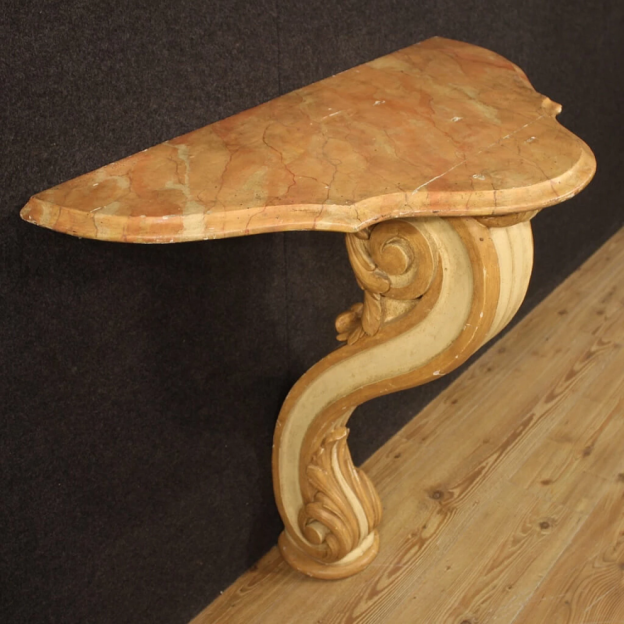Lacquered and painted Italian consolle table 1128183