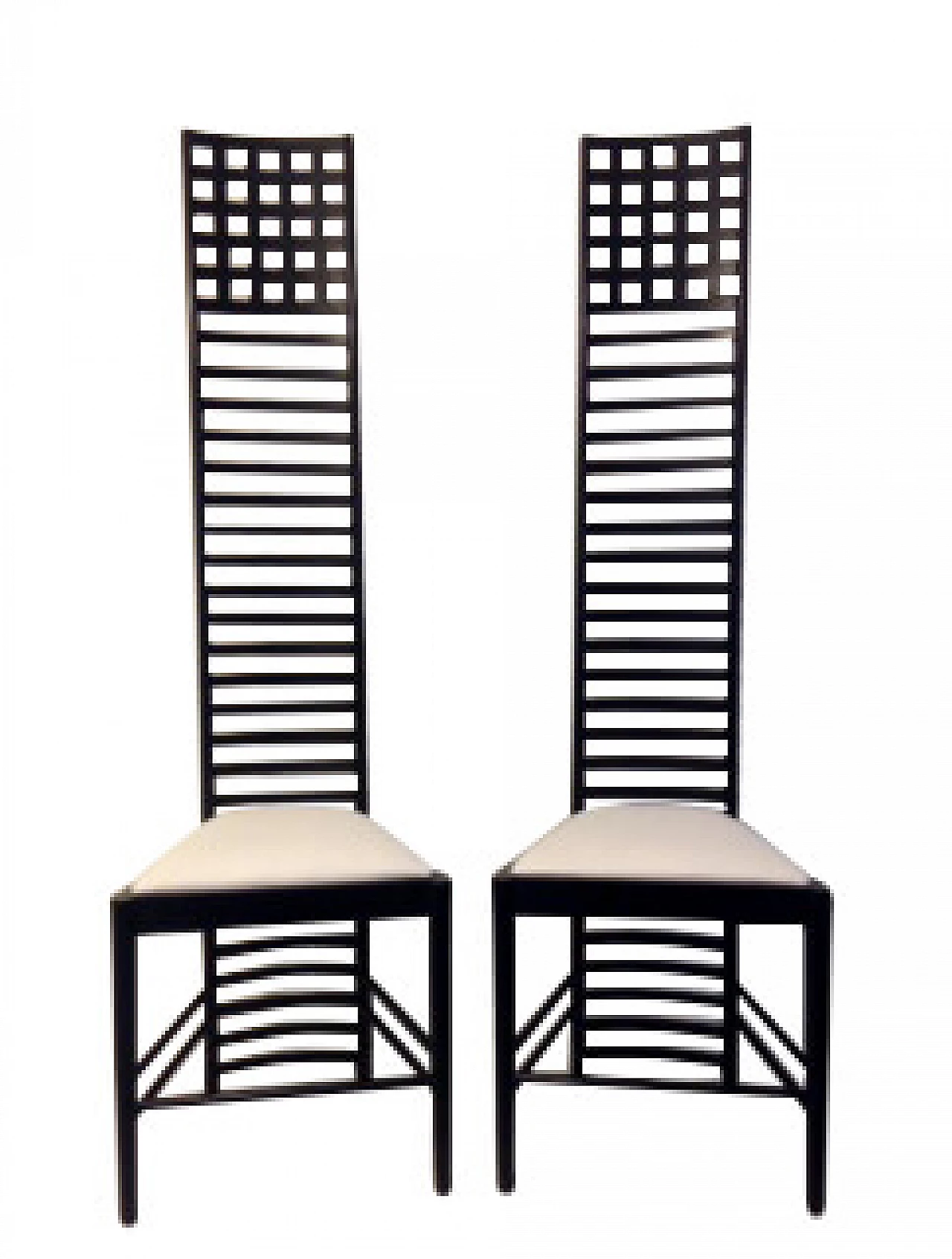 Coppia di sedie riproduzione di Hill House di C.R Mackintosh 1128280