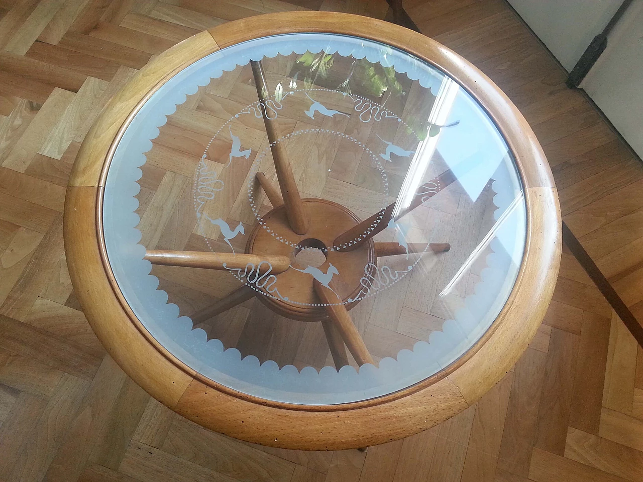 Tavolino in faggio stile Gio Ponti 1129166