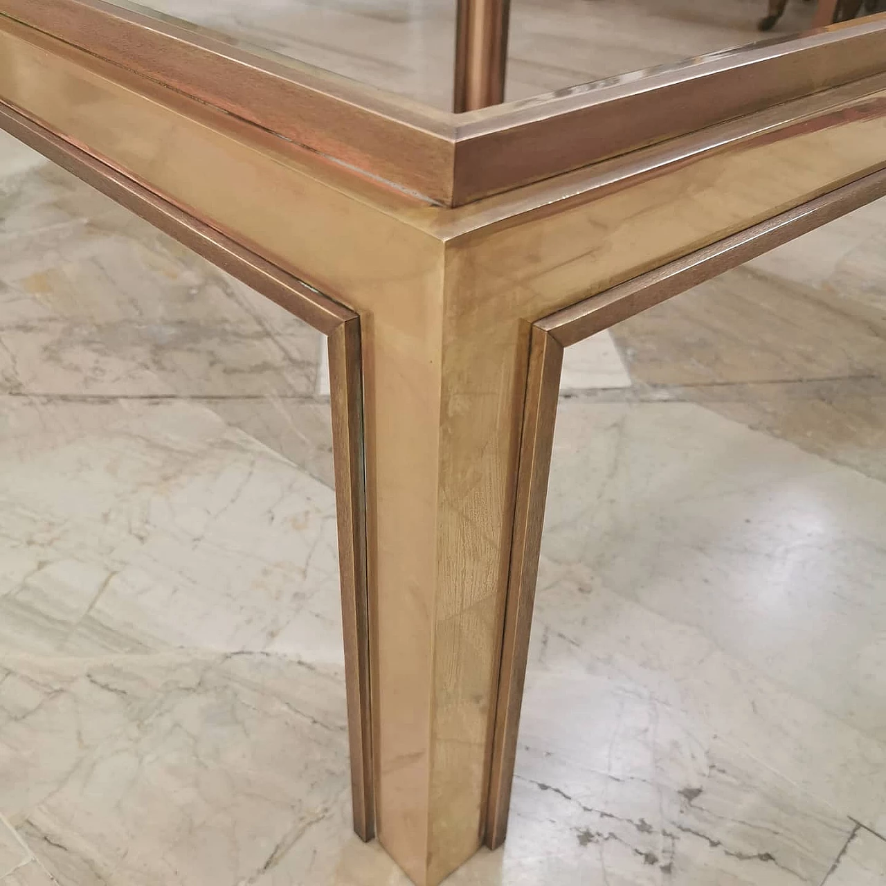 Coffee table in brass, Romeo Rega style 1129237