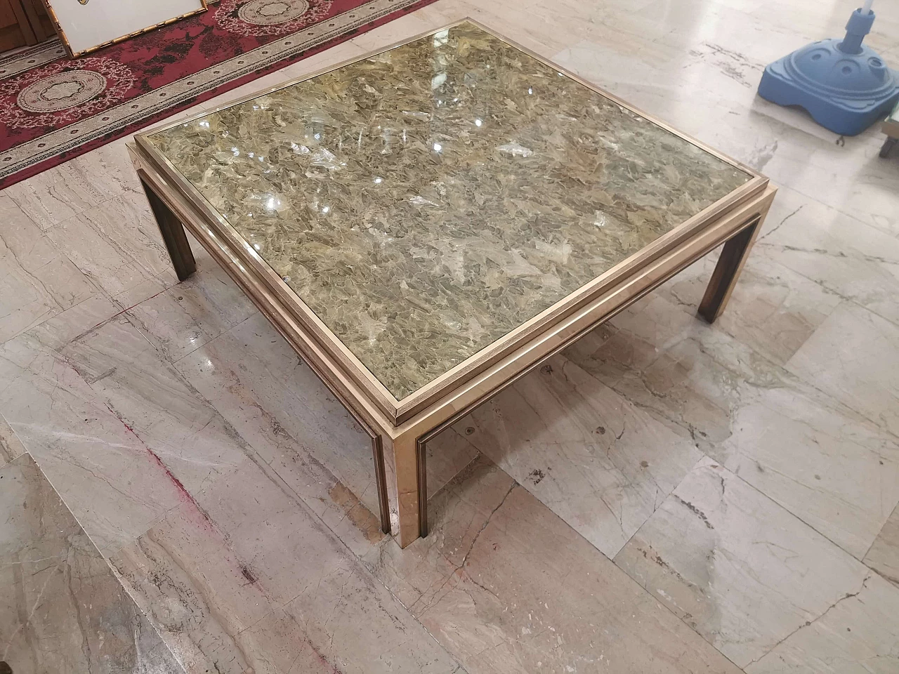 Coffee table in brass, Romeo Rega style 1129240