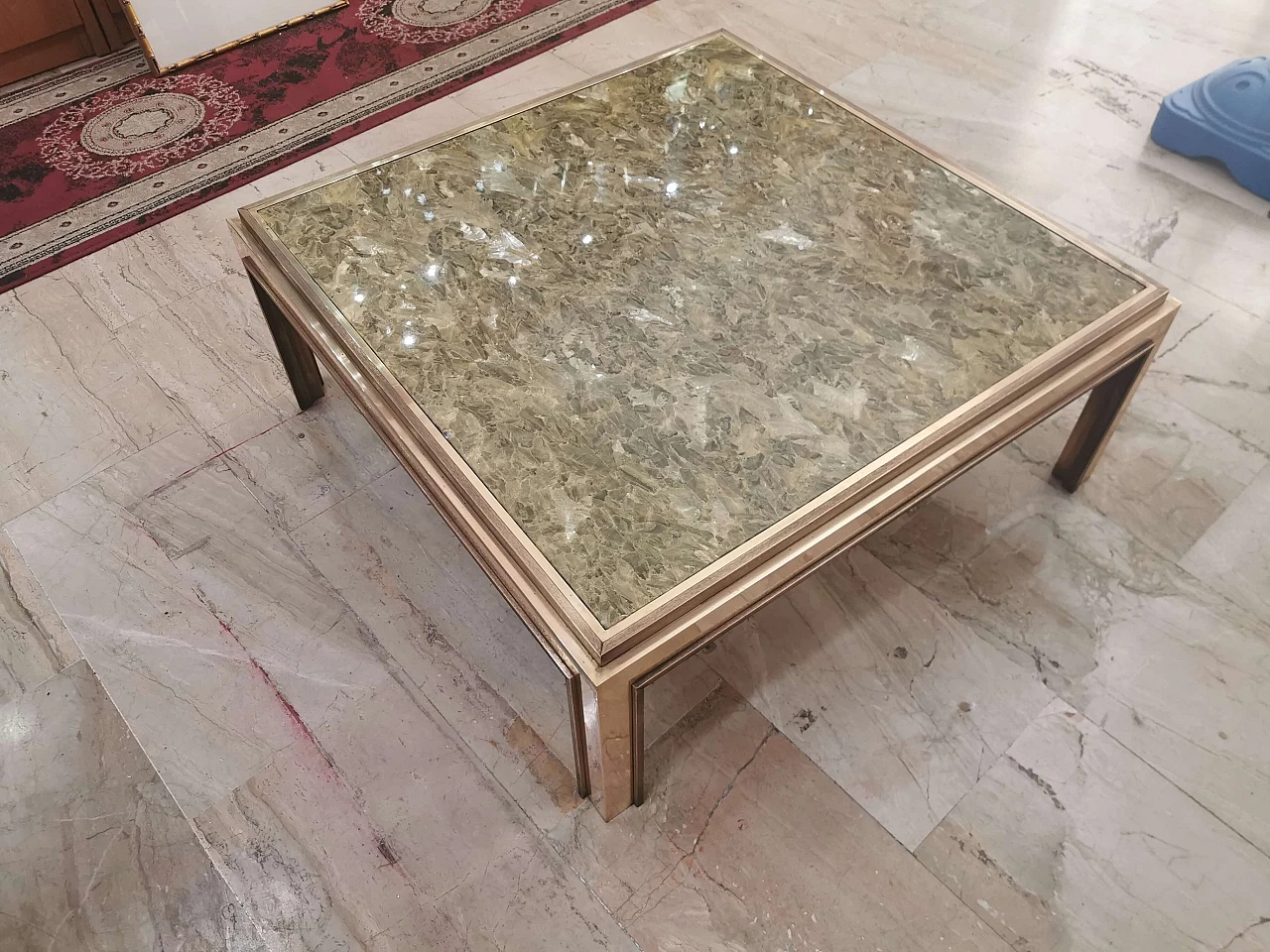 Coffee table in brass, Romeo Rega style 1129241