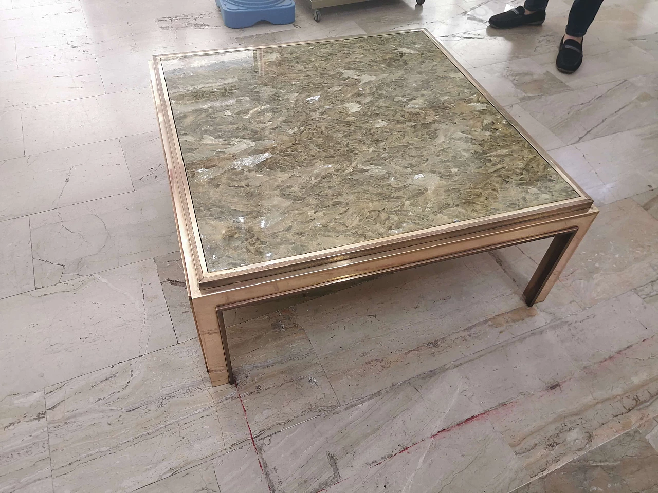 Coffee table in brass, Romeo Rega style 1129247