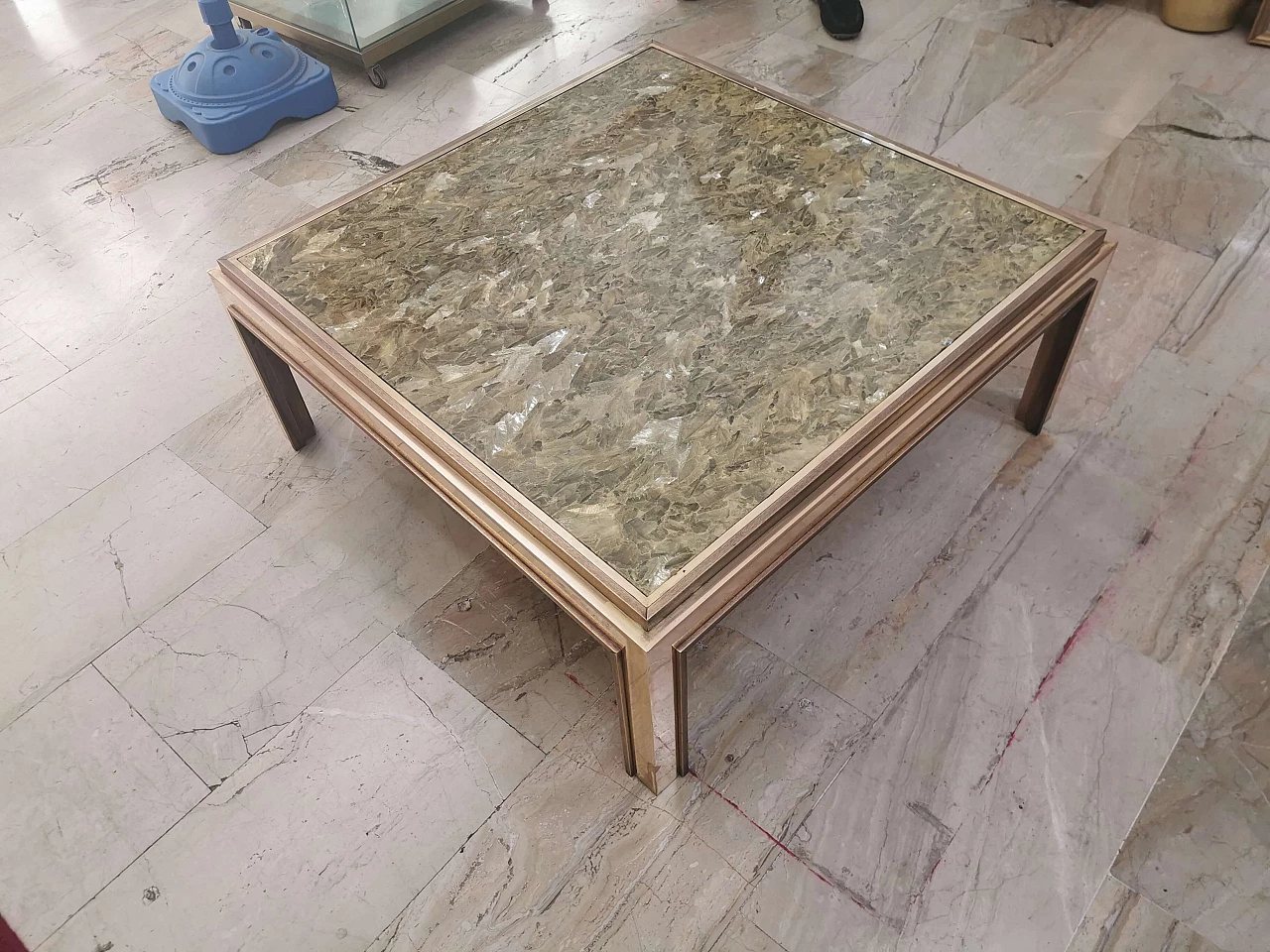 Coffee table in brass, Romeo Rega style 1129248