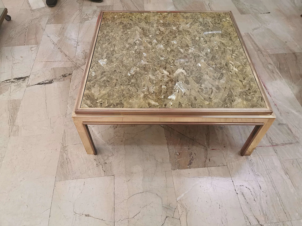 Coffee table in brass, Romeo Rega style 1129252