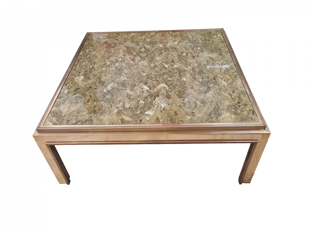 Coffee table in brass, Romeo Rega style 1129643