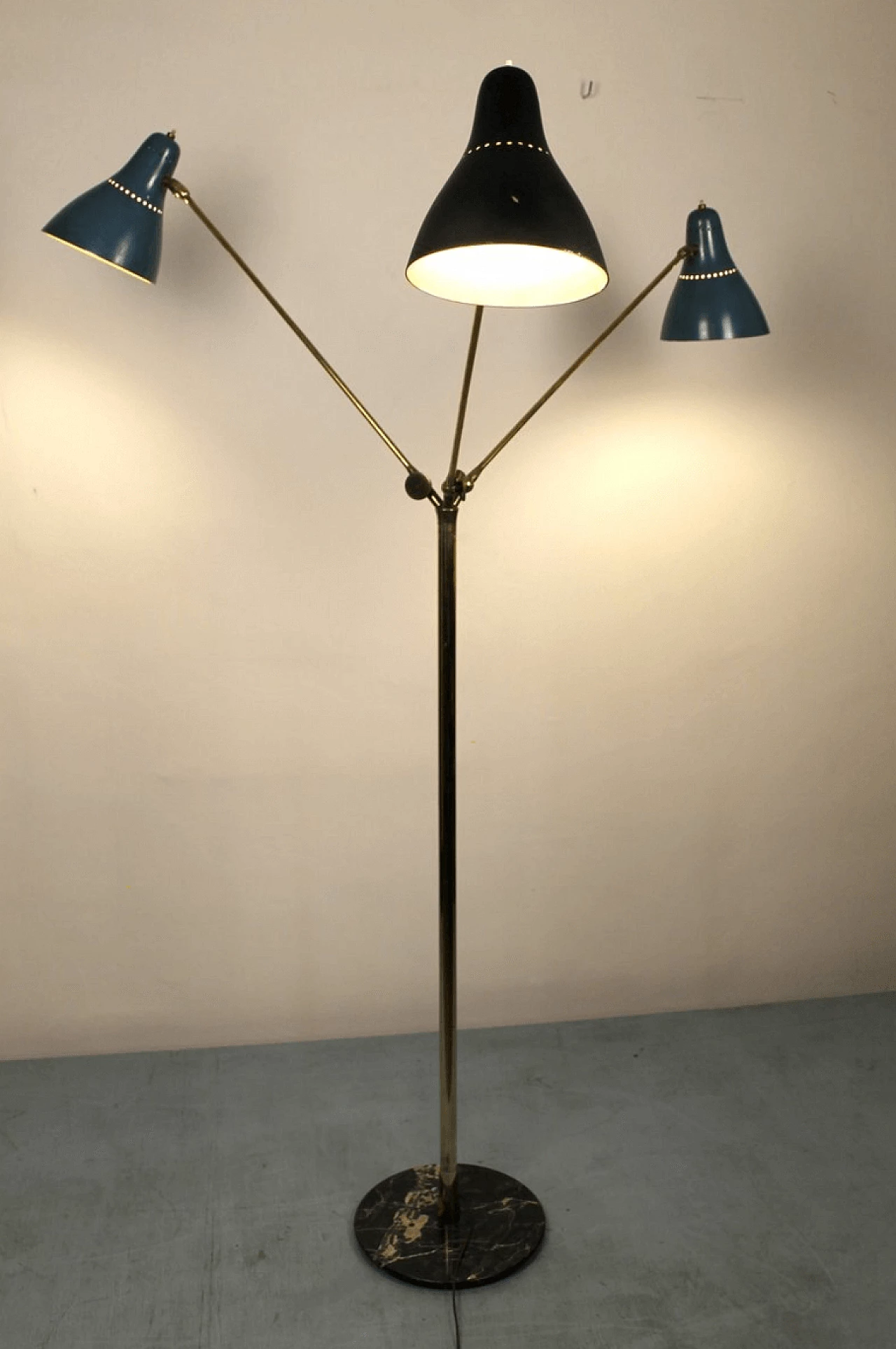 Floor lamp with three lights by Stilnovo, 1950s 1130010