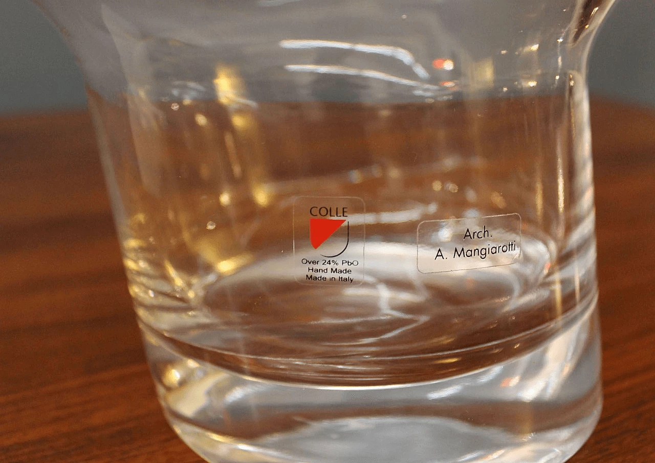 Crystal vase by Angelo Mangiarotti for Cristalleria Colle, 1980s 1130123