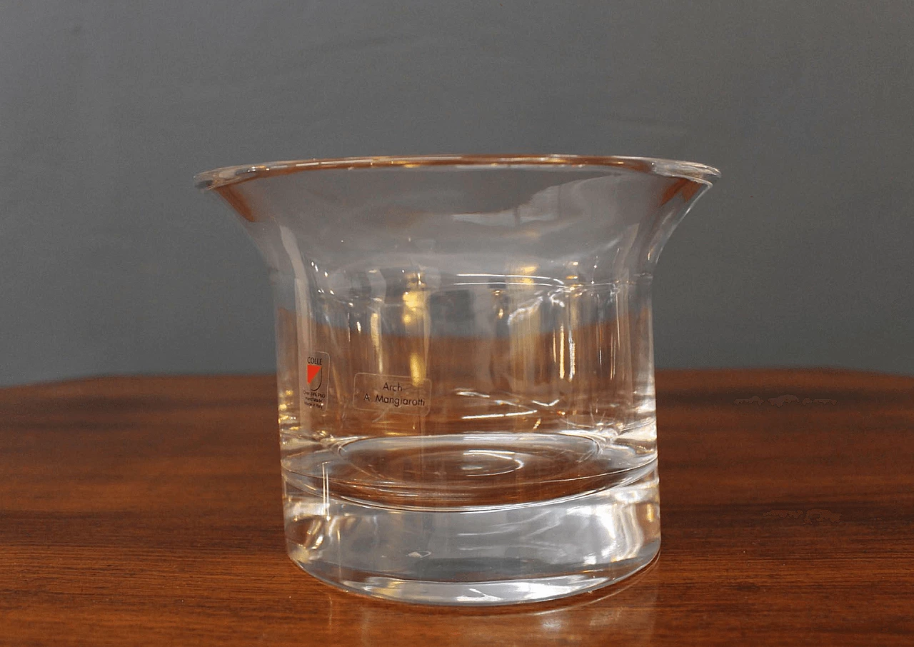 Crystal vase by Angelo Mangiarotti for Cristalleria Colle, 1980s 1130124