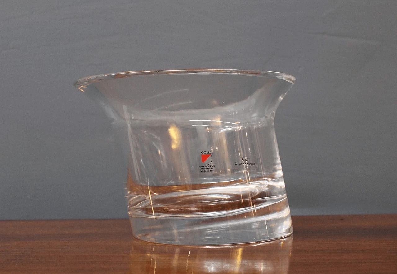 Vaso in cristallo di Angelo Mangiarotti per Cristalleria Colle, anni '80 1130131