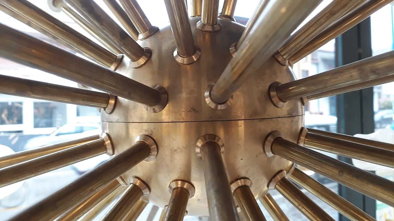 Brass Sputnik chandelier with 30 lights, mid-19th century 1130180