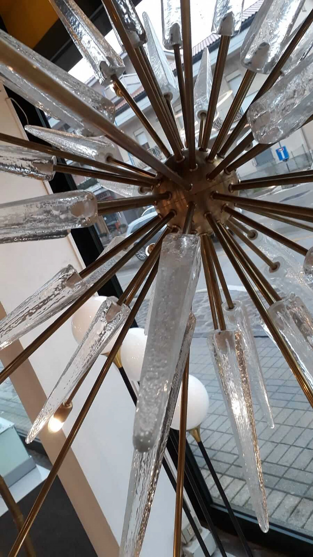 Brass Sputnik chandelier with 30 lights, mid-19th century 1130181