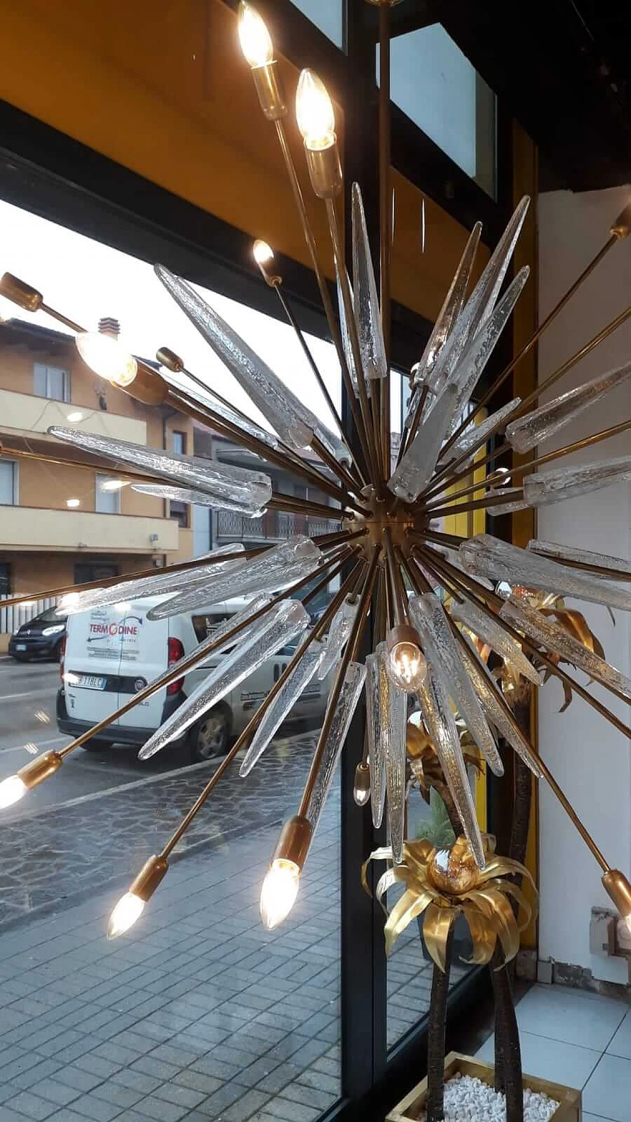 Brass Sputnik chandelier with 30 lights, mid-19th century 1130182