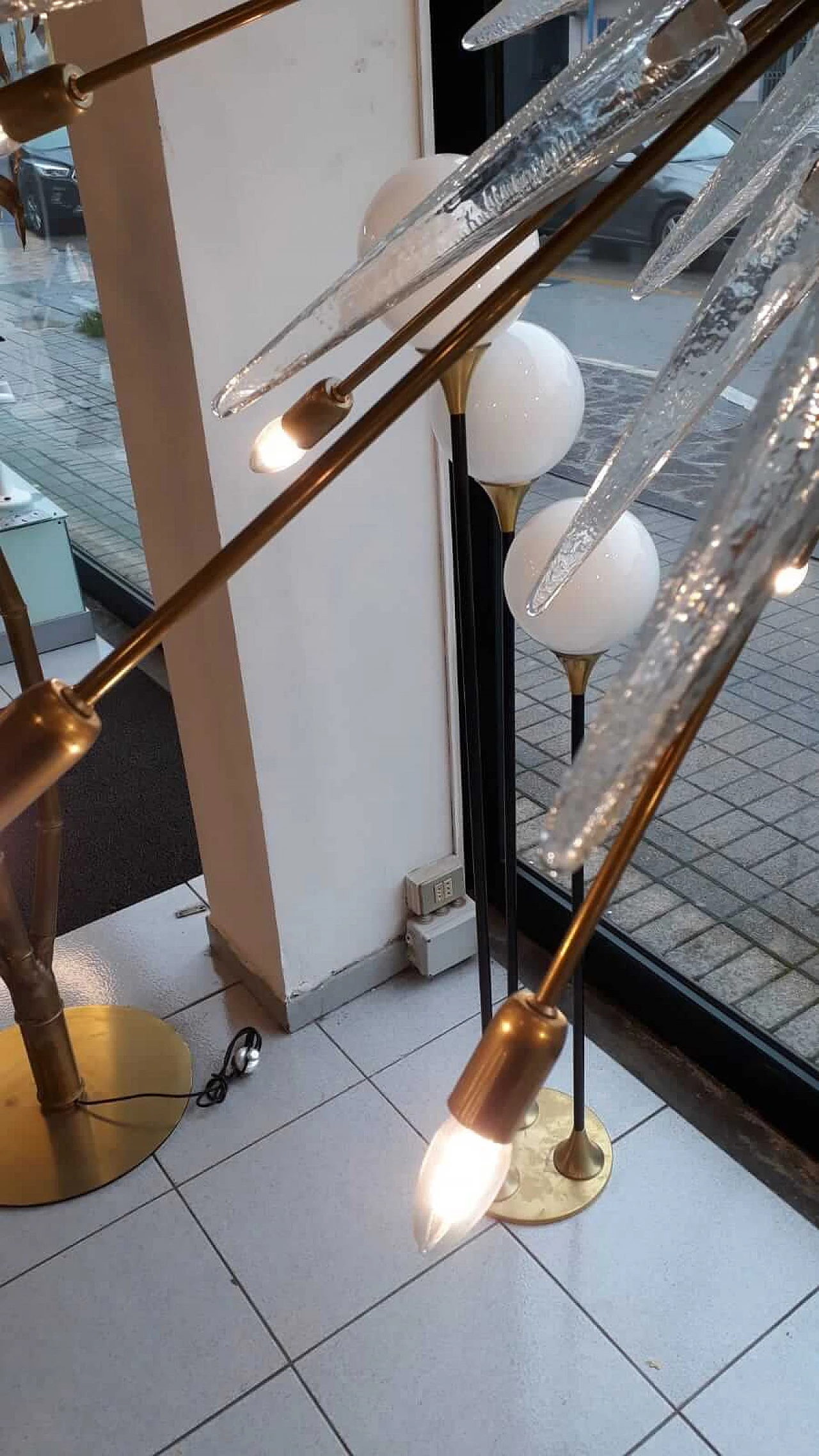 Brass Sputnik chandelier with 30 lights, mid-19th century 1130184