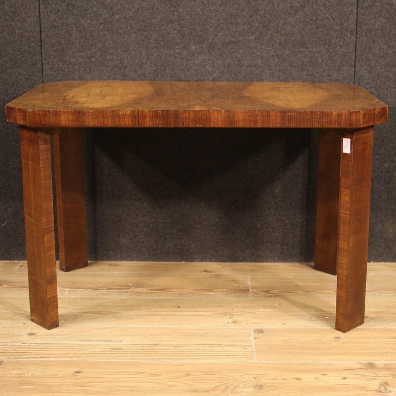 Walnut table in art deco style 1131294