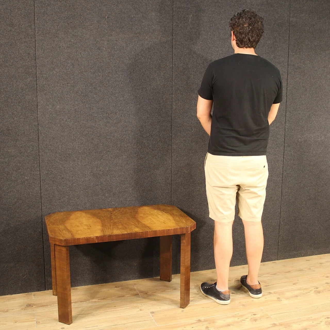 Walnut table in art deco style 1131300