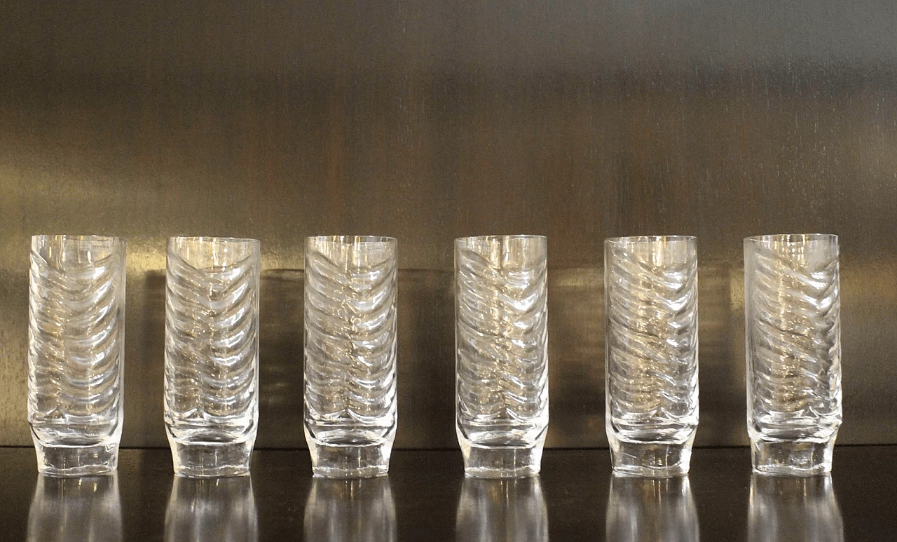 6 Azteca Glasses by Fabio Frontini for Arnolfo Di Cambio, 70s 1131544