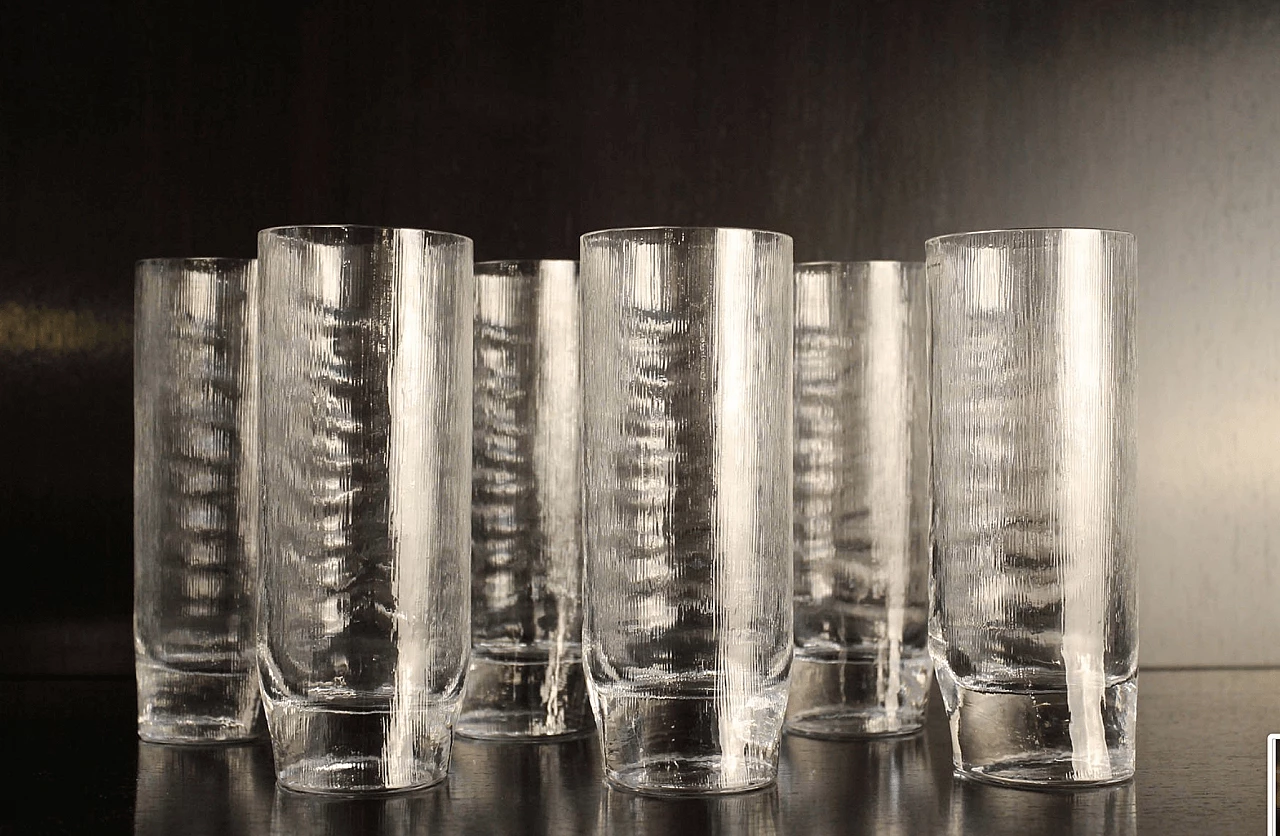 6 Azteca Glasses by Fabio Frontini for Arnolfo Di Cambio, 70s 1131546