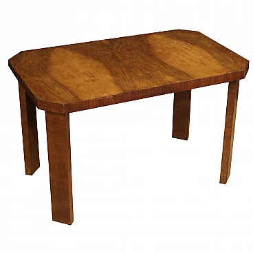 Walnut table in art deco style
