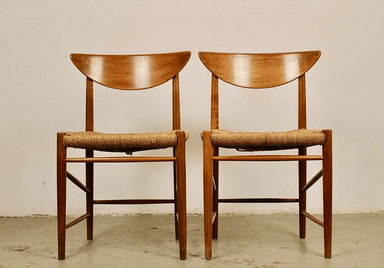 Pair of chairs nr.316 by Peter Hvidt & Orla Mølgaard-Nielsen for Søborg, 1950s 1131601