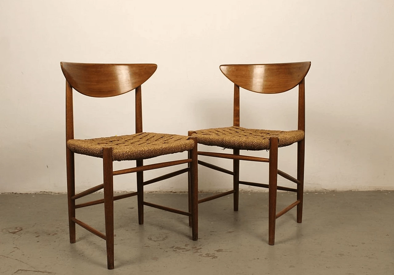 Pair of chairs nr.316 by Peter Hvidt & Orla Mølgaard-Nielsen for Søborg, 1950s 1131604