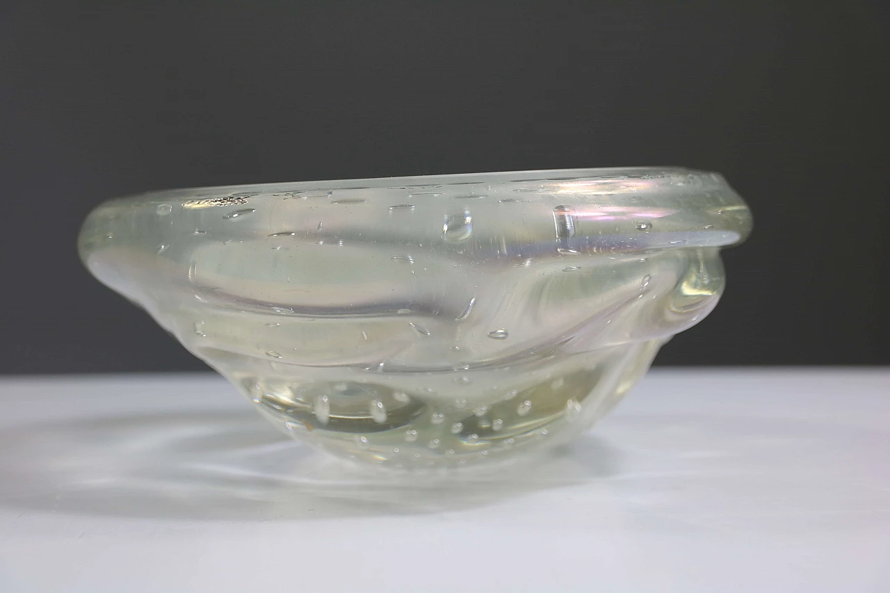 Iridescent Murano glass bowl from Seguso 1131790