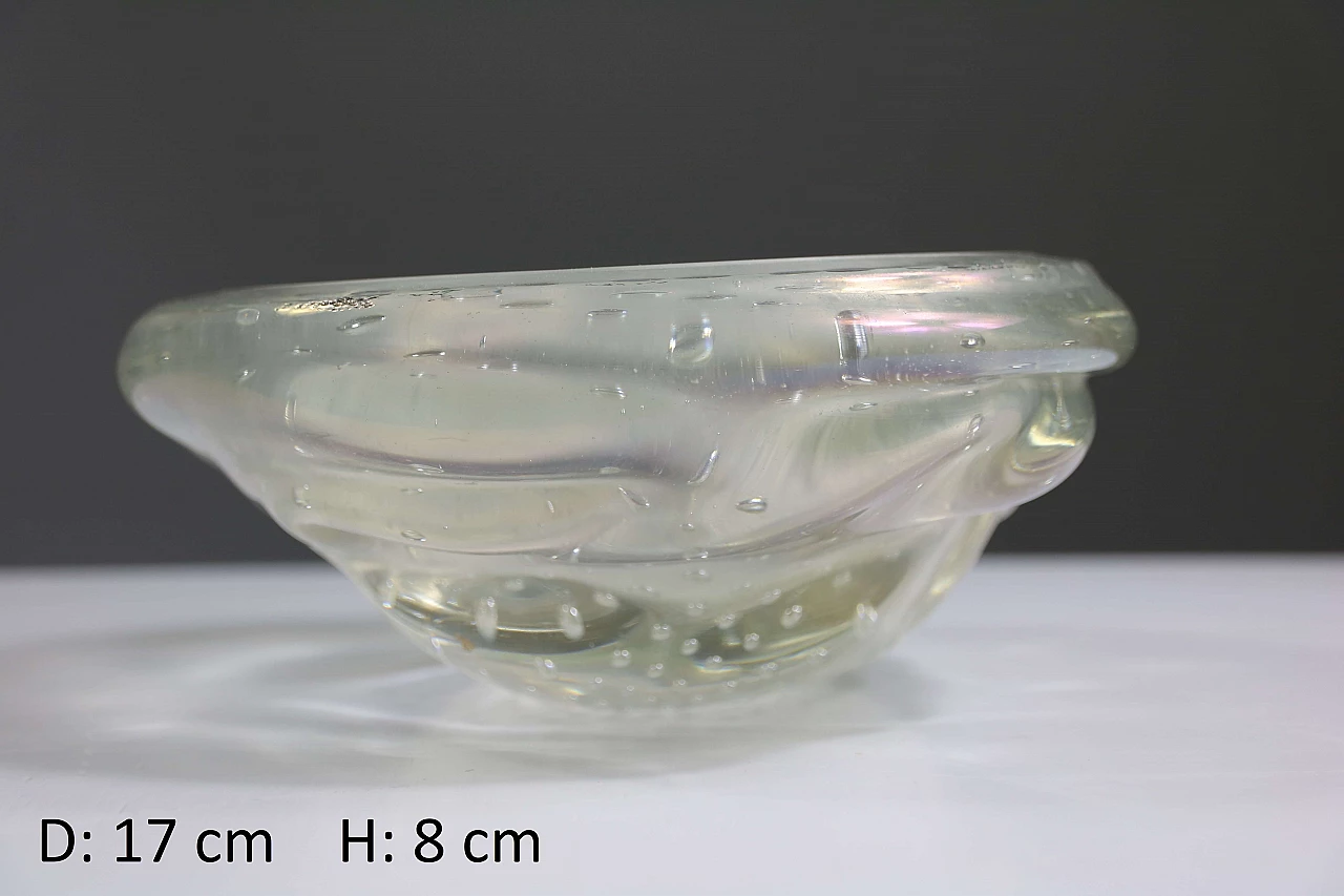 Iridescent Murano glass bowl from Seguso 1131791