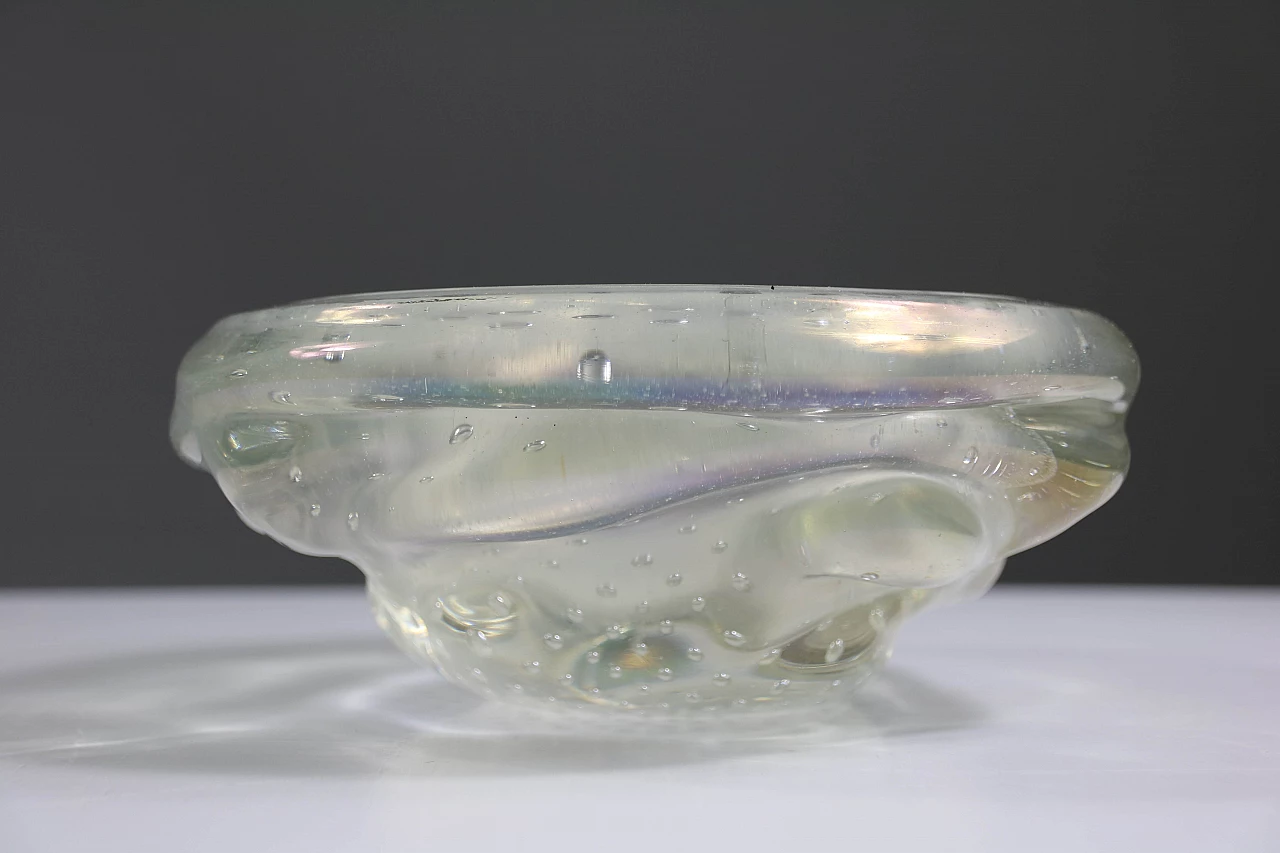 Iridescent Murano glass bowl from Seguso 1131792