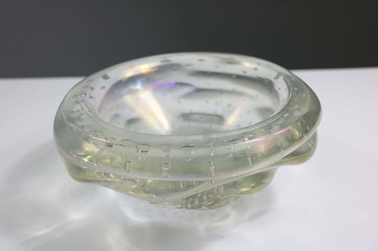 Iridescent Murano glass bowl from Seguso 1131793