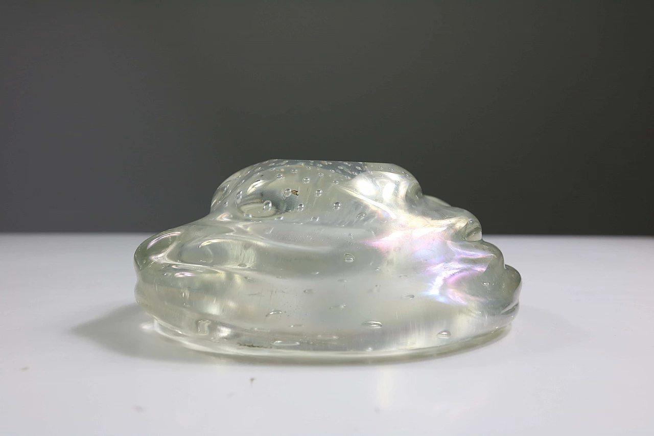 Iridescent Murano glass bowl from Seguso 1131797