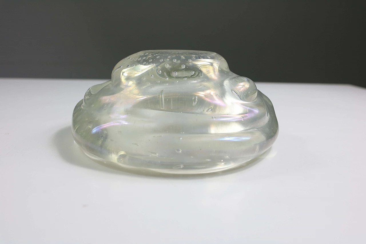 Iridescent Murano glass bowl from Seguso 1131798