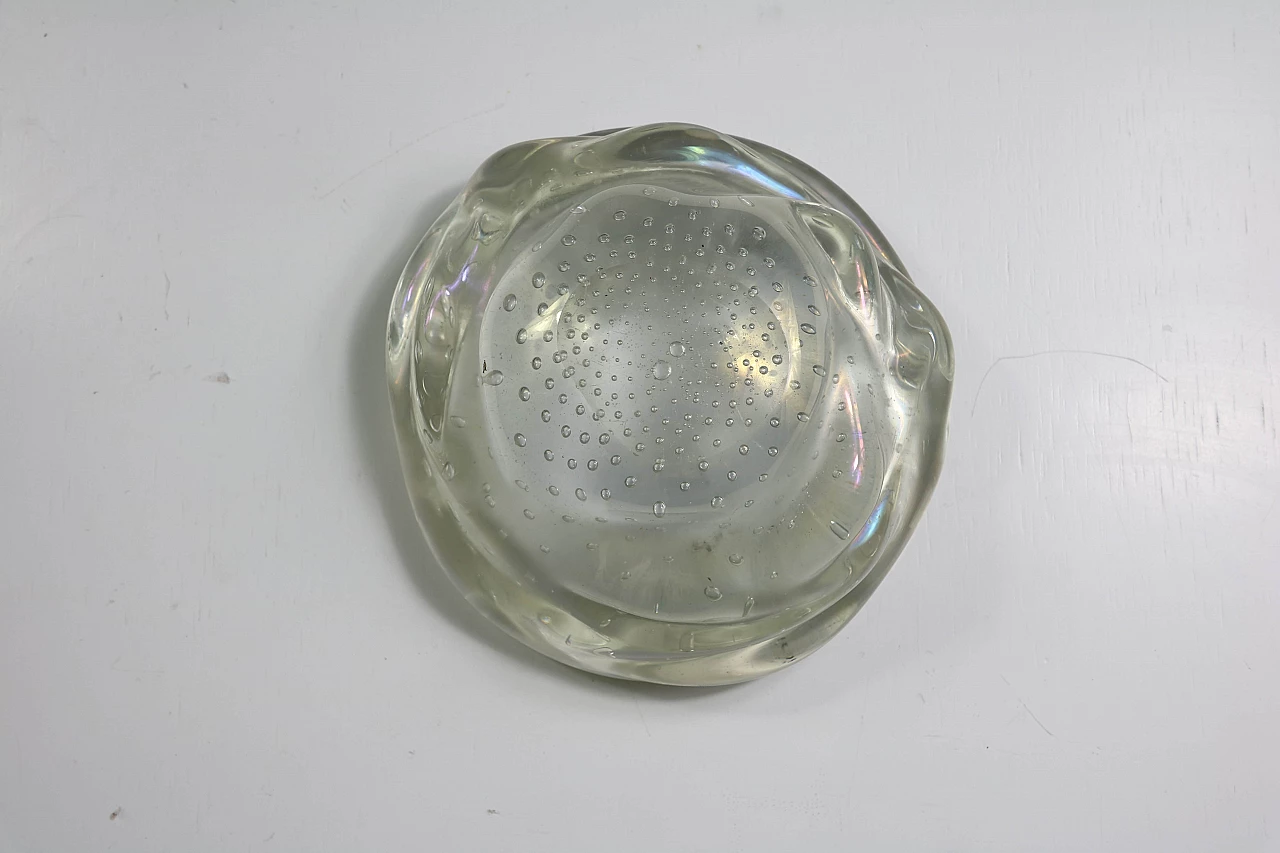 Iridescent Murano glass bowl from Seguso 1131800