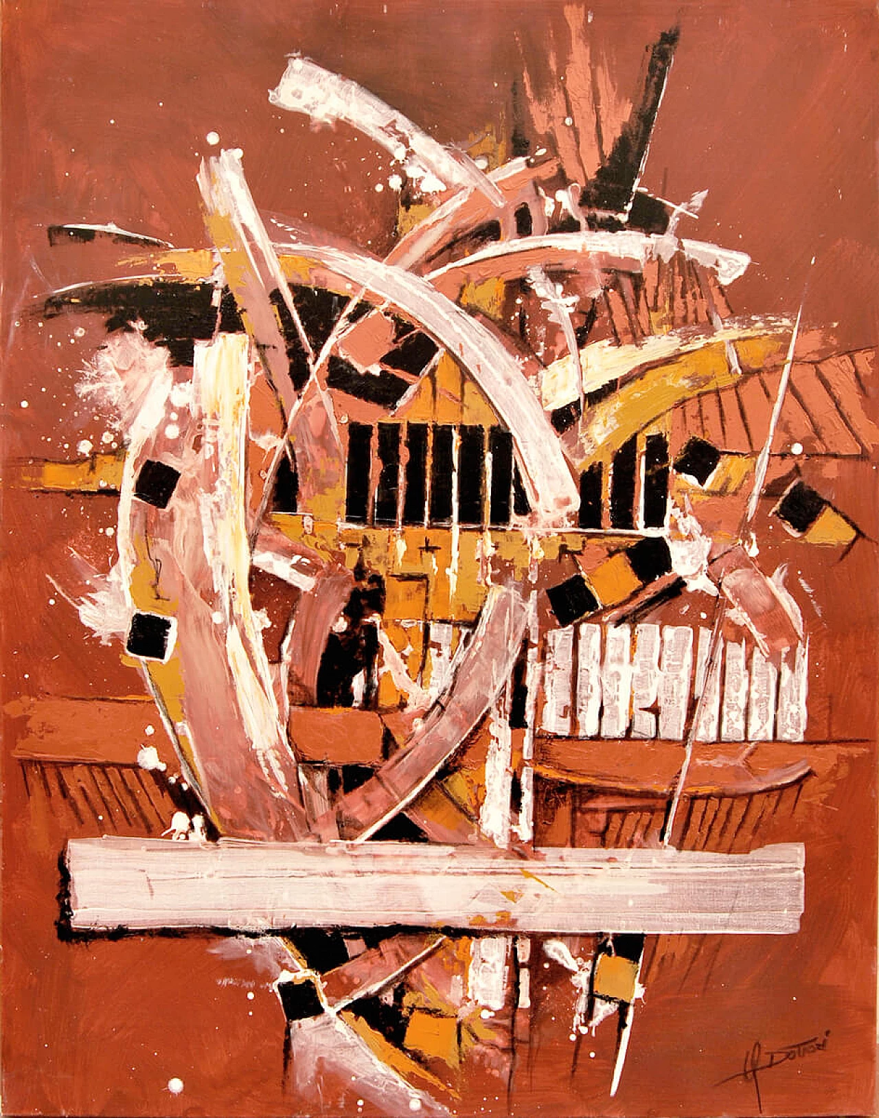 Dipinto a tema astratto di Angelo Dottori 1131843