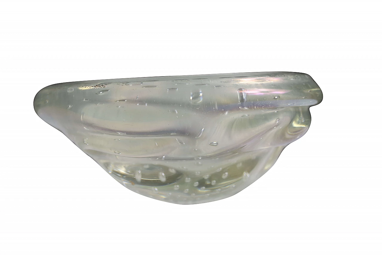Iridescent Murano glass bowl from Seguso 1131969