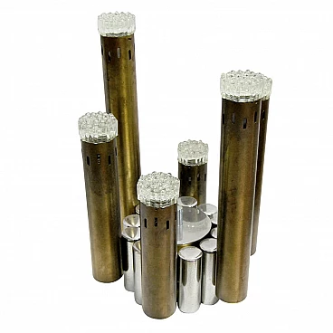 Lampadario in stile Gaetano Sciolari, anni '60