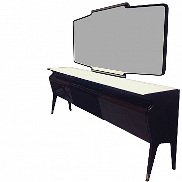 Rosewood sideboard with mirror by Osvaldo Borsani for Arredamenti Borsani, 1952