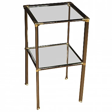 Metal and glass design table
