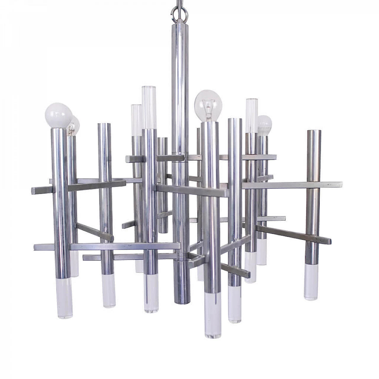Metal chandelier Gaetano Sciolari , 70s 1132046
