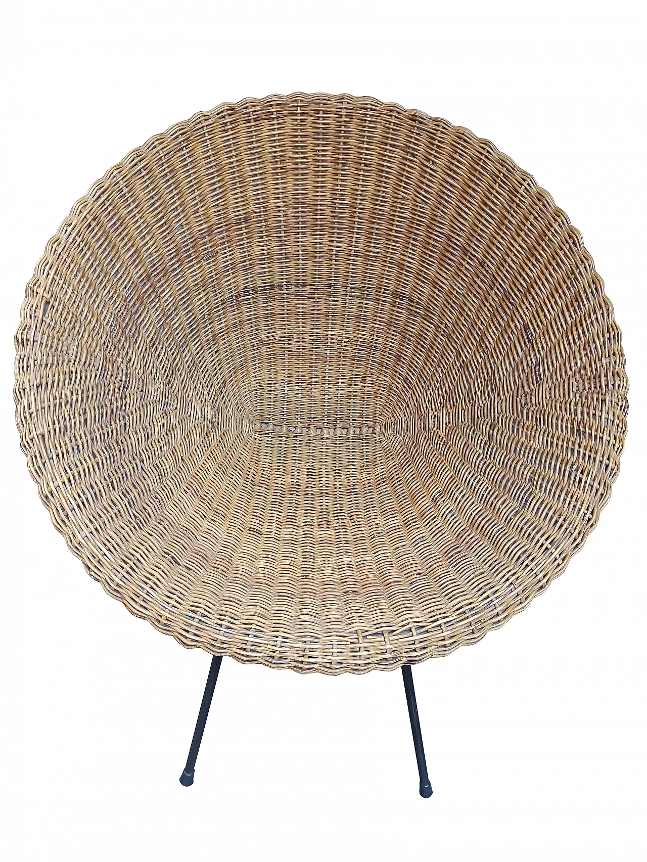 Rattan and wicker armchair, 1960s 1132110