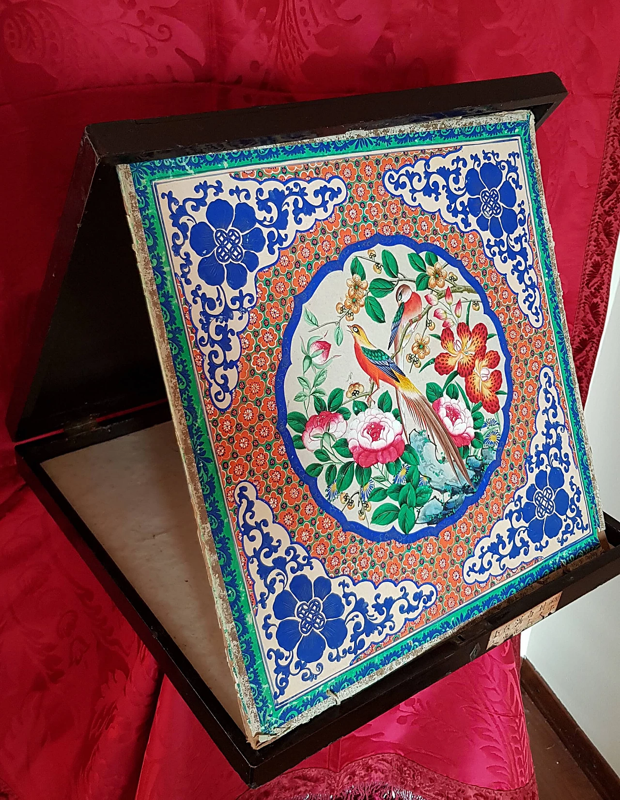 Antica scatola Cina porta scialle o kimono, XIX secolo 1132212