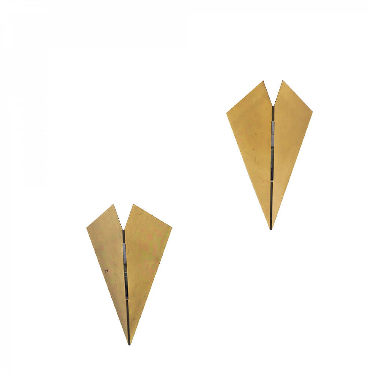 Pair of brass wall sconces by Egoluce, 70s 1133767