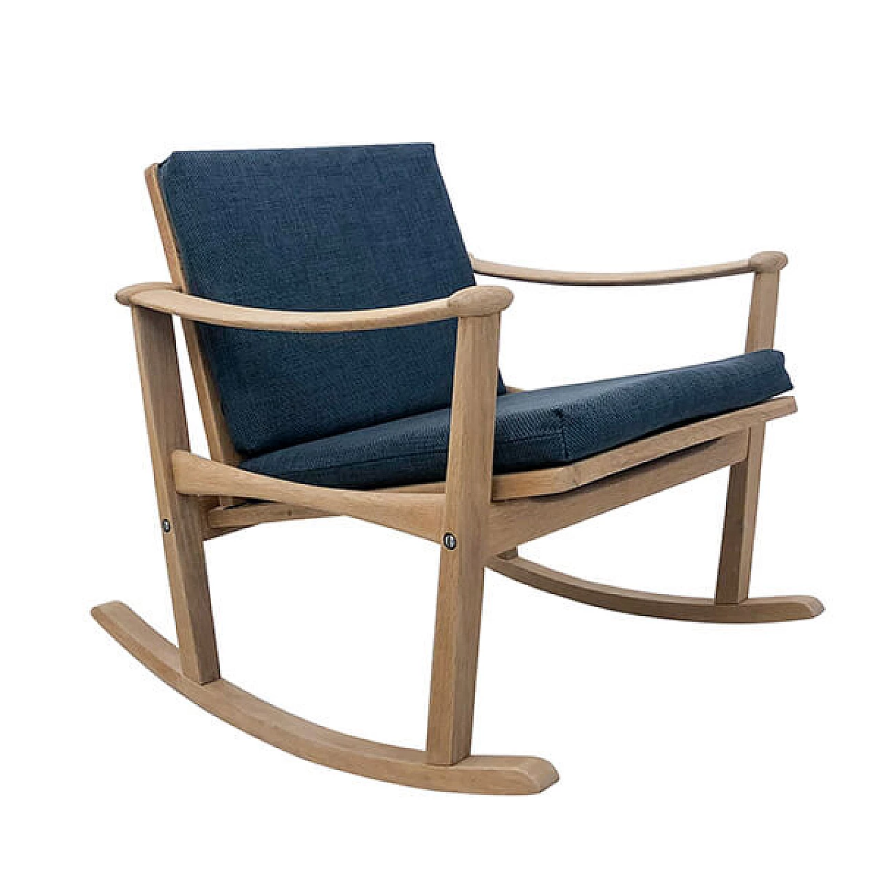 Rocking oak chair by M. Nissen, 1960s 1133786
