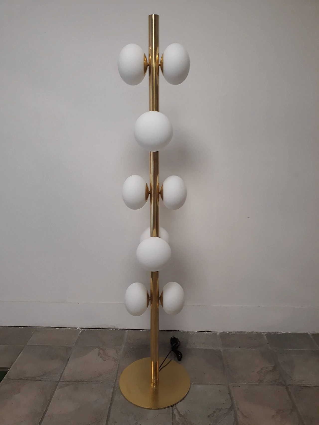 Floor lamp in brass with 10 lights 1134295