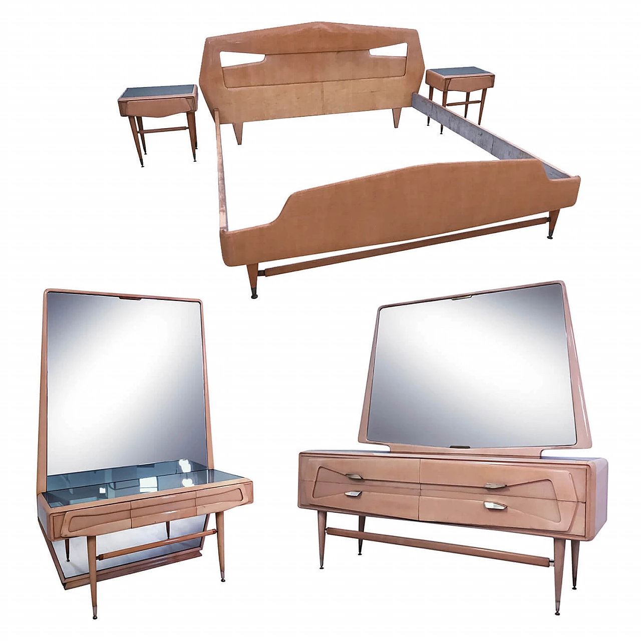 Italian maple bedroom set attributed to Silvio Cavatorta, 1950s 1135135