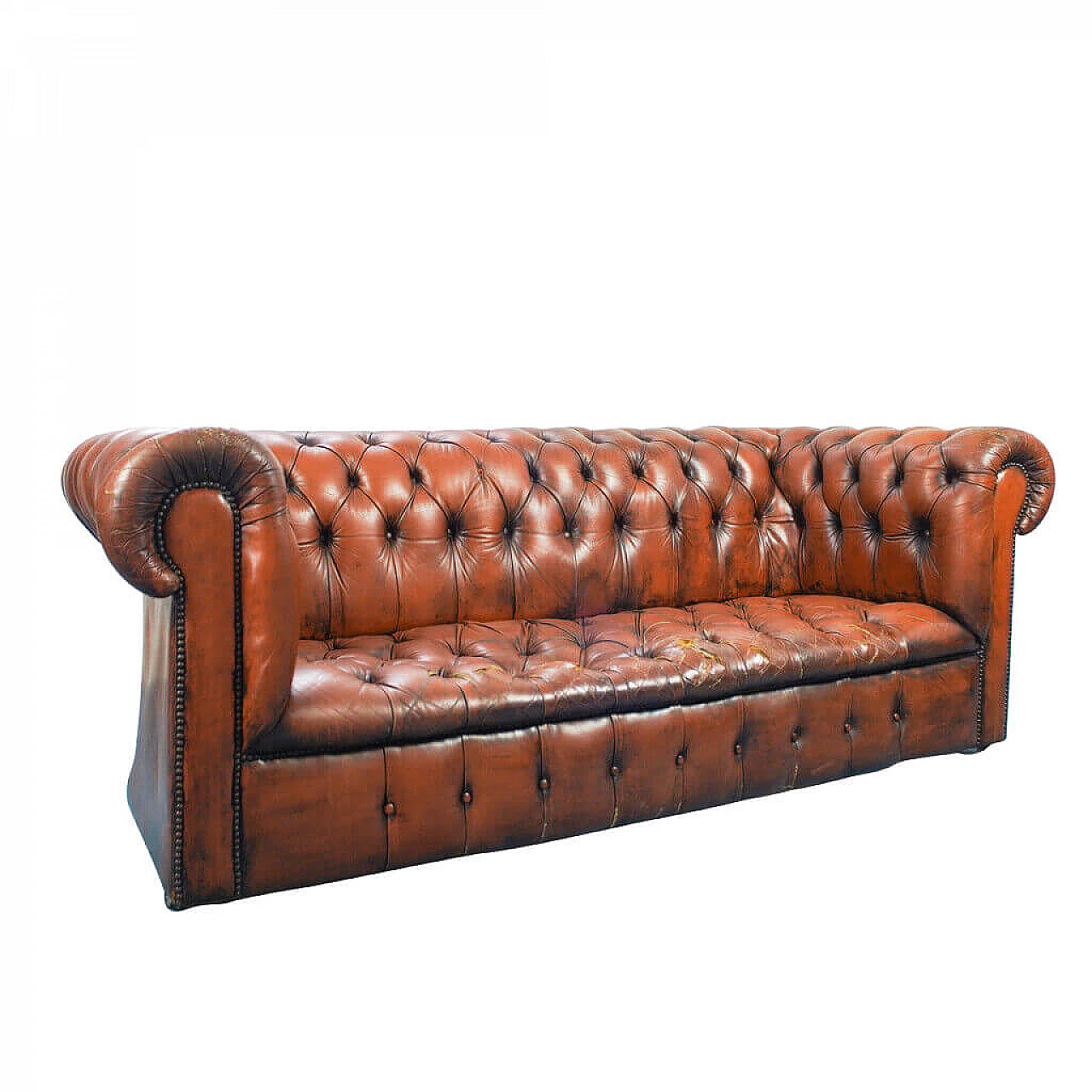 Chester sofa in leather capitonnas, 70s 1135846