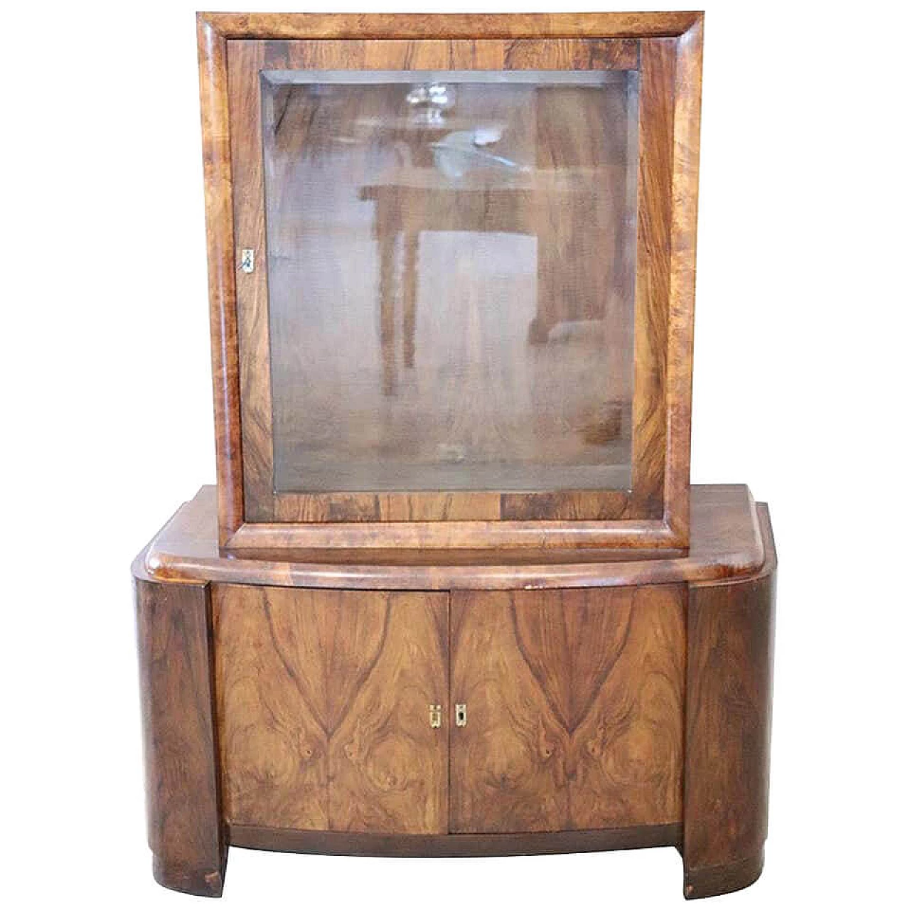 Vetrinetta art déco in piuma di noce, anni '30 1137827