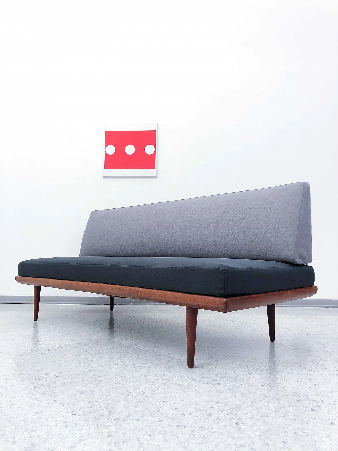 Daybed con struttura in teak design P. Hvidt & O. Mølgaard, anni '60 1137920