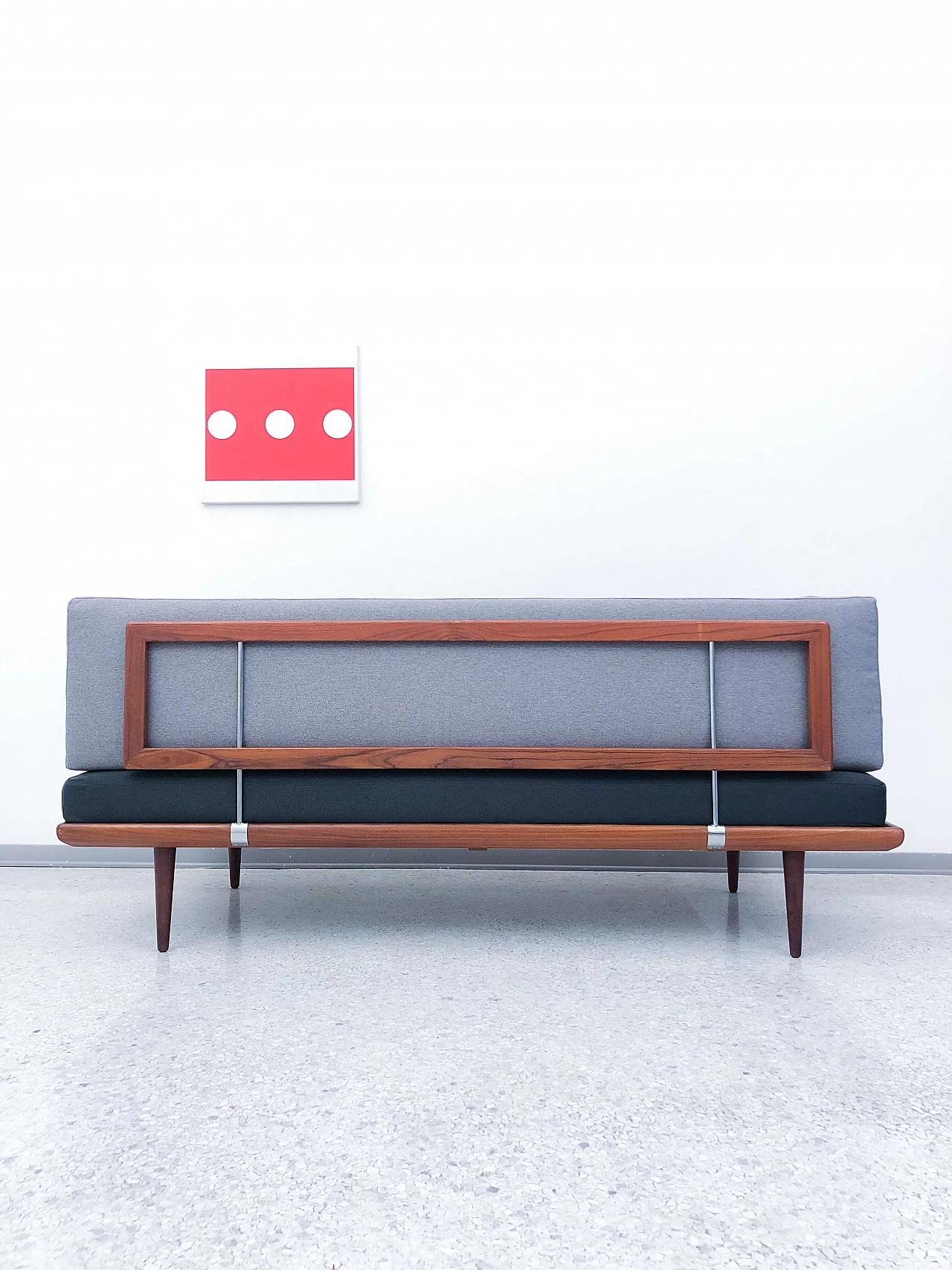 Daybed con struttura in teak design P. Hvidt & O. Mølgaard, anni '60 1137926