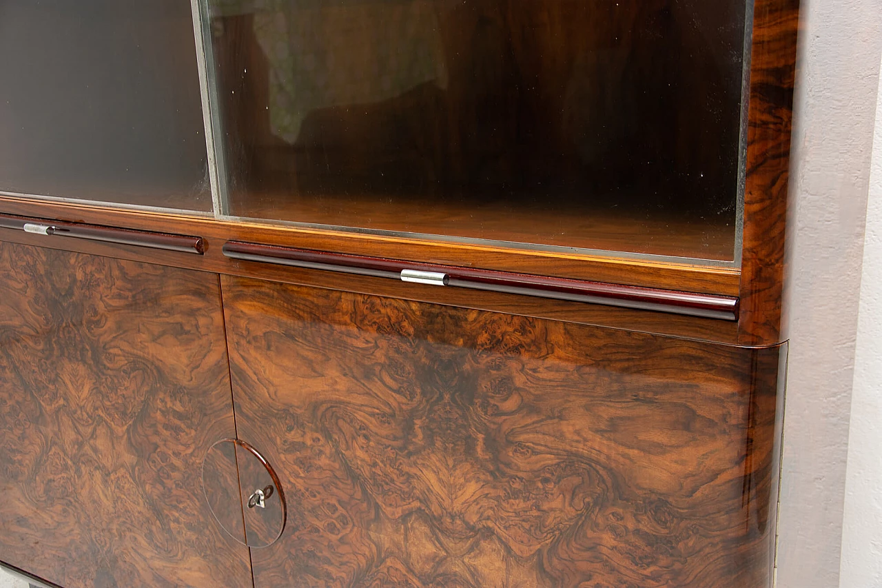 Walnut showcase by Jindrich Halabala for ÚP Závody Brno, 1930s 1137990